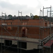 Bild 12  Erdgeschoßmauerwerk mit Mineralwolle gefülltem Ziegelmauerwerk