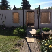 Bild 6 Gartenlaube nach Brandschaden